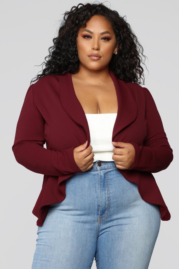 Meet And Greet Blazer - Burgundy - jameswhite001