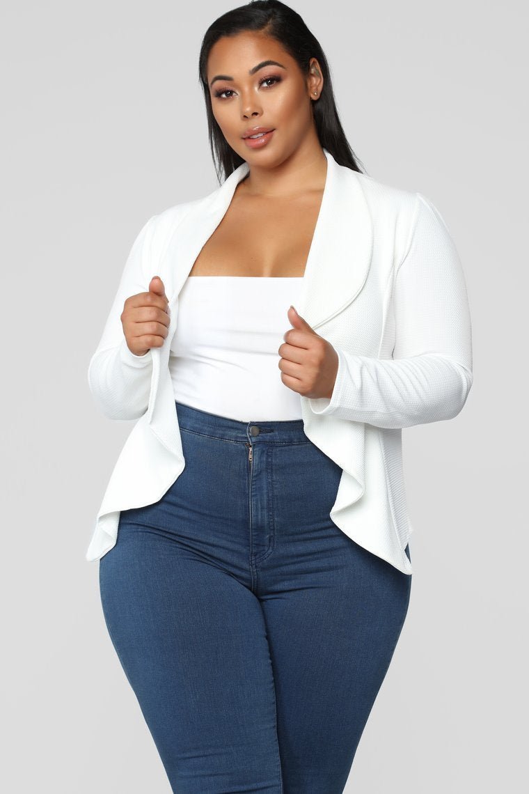 Meet And Greet Blazer - Ivory - jameswhite001