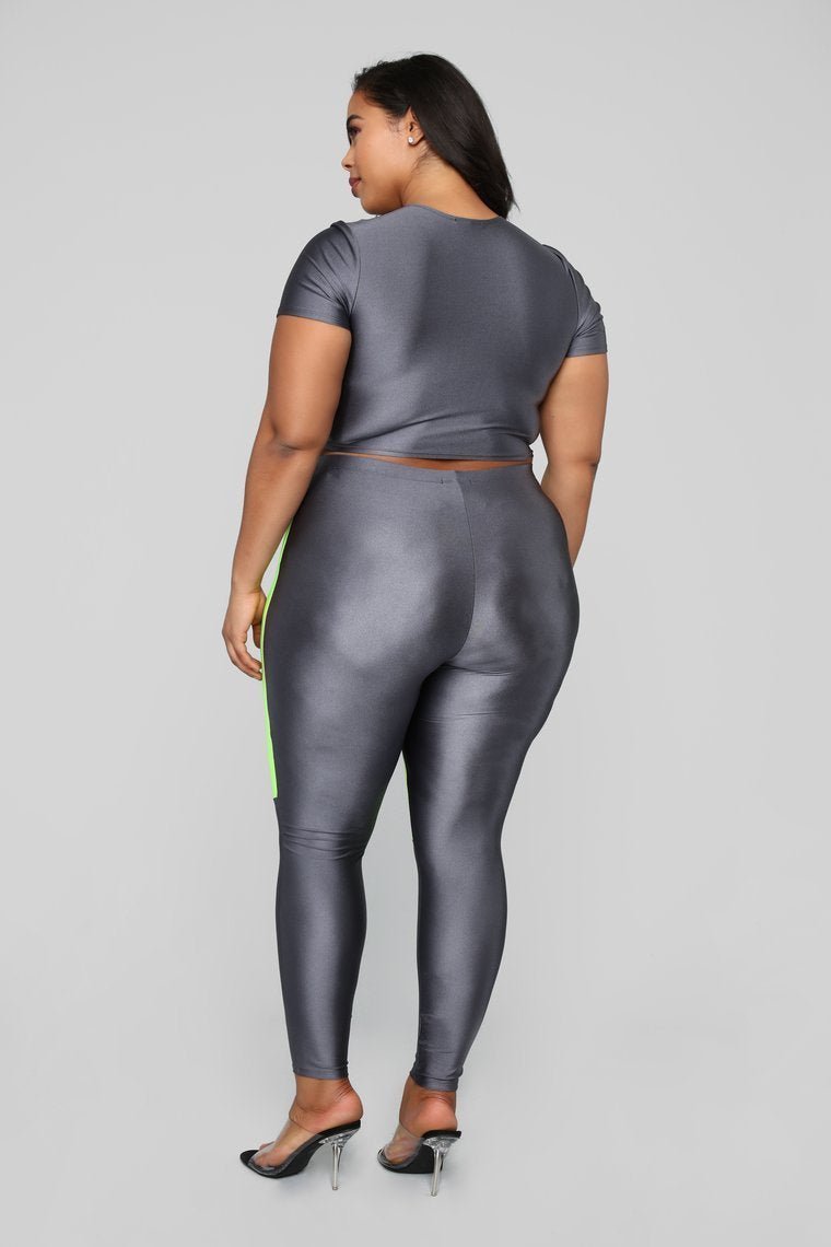 Metallic Mami Lounge Set - Grey/Yellow - jameswhite001