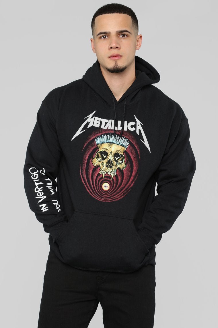 Metallica Short Straw Hoodie - Black/Combo - jameswhite001
