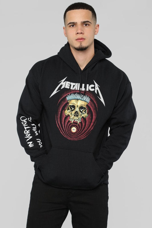Metallica Short Straw Hoodie - Black/Combo - jameswhite001