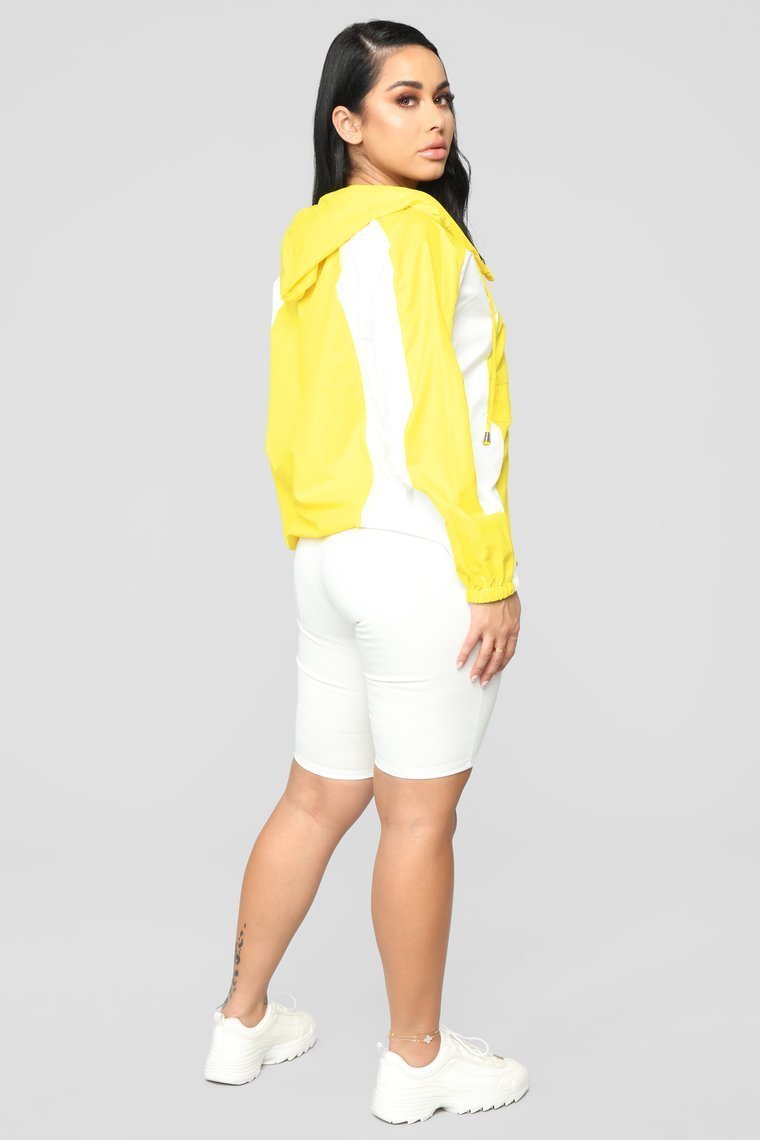 Michelle Nylon Jacket - Yellow - jameswhite001