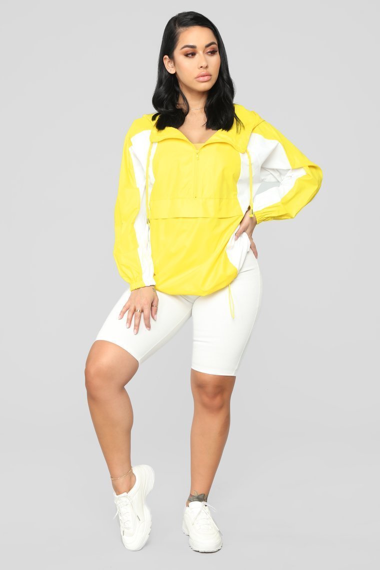Michelle Nylon Jacket - Yellow - jameswhite001