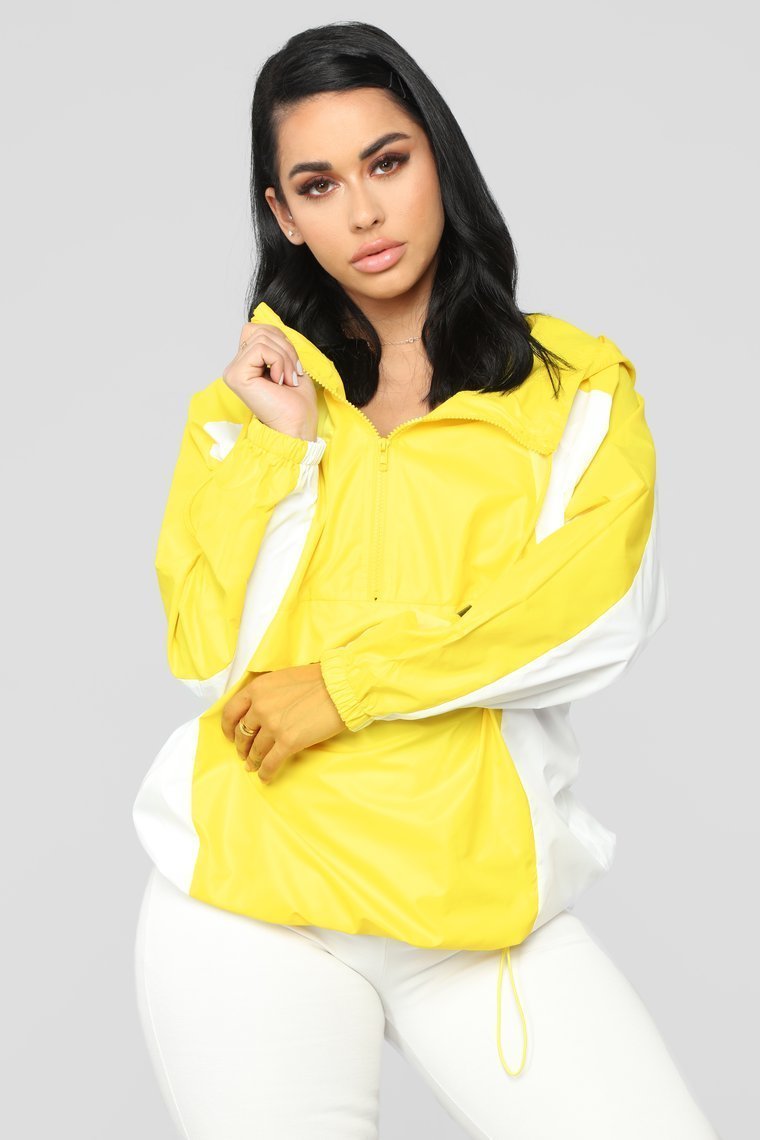 Michelle Nylon Jacket - Yellow - jameswhite001