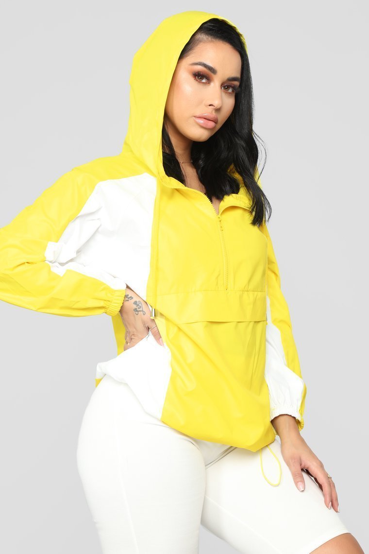 Michelle Nylon Jacket - Yellow - jameswhite001