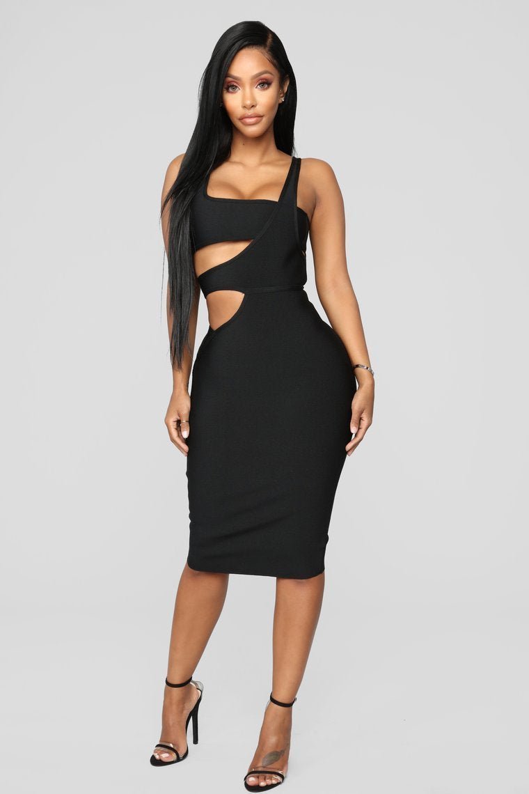 More Money Honey Bandage Dress - Black - jameswhite001