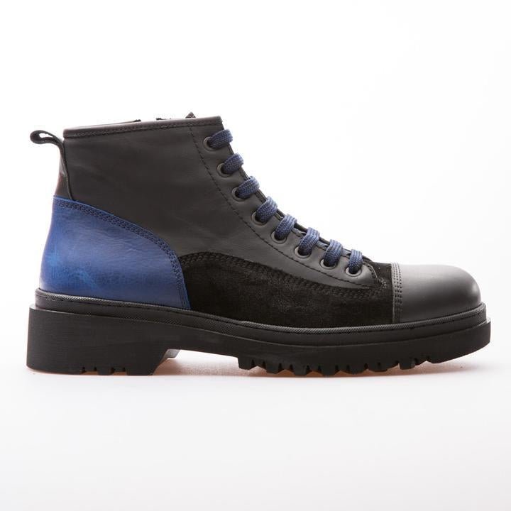 MURDOCK - BLACK & SAKS BLUE - CALF VINTAGE LEATHER - jameswhite001