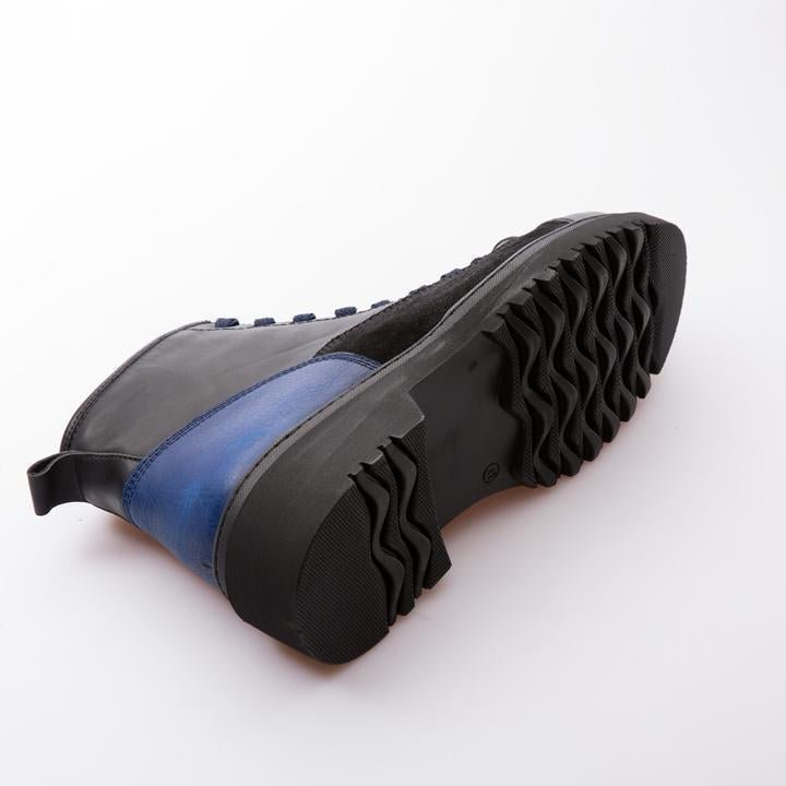 MURDOCK - BLACK & SAKS BLUE - CALF VINTAGE LEATHER - jameswhite001