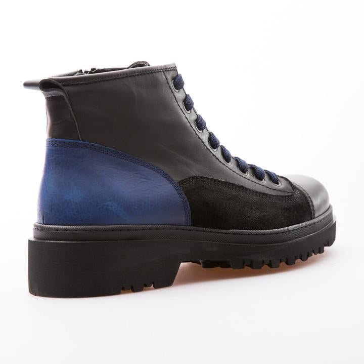 MURDOCK - BLACK & SAKS BLUE - CALF VINTAGE LEATHER - jameswhite001