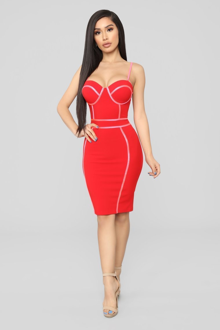 My Love For You Dress - Red/Pink - jameswhite001