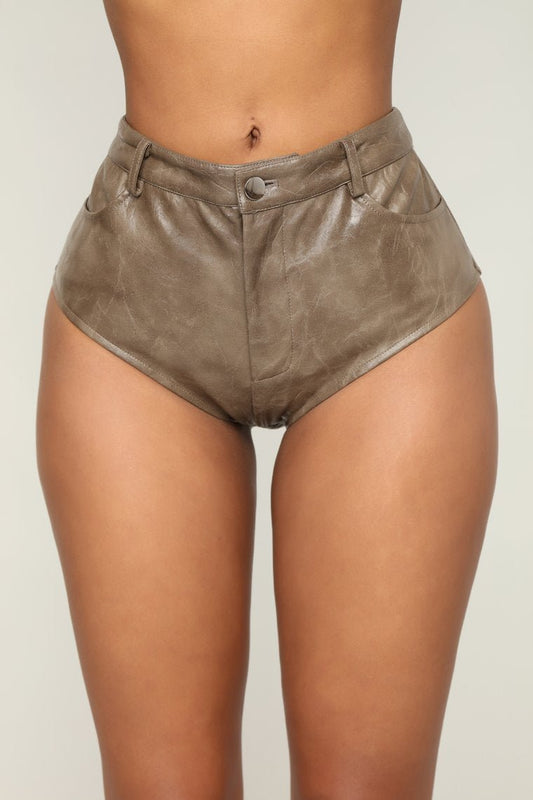 Myah Mini Shorts - Olive - jameswhite001