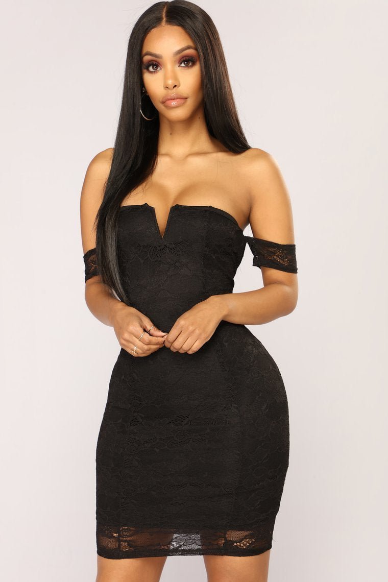 Nayeli Lace Dress - Black - jameswhite001
