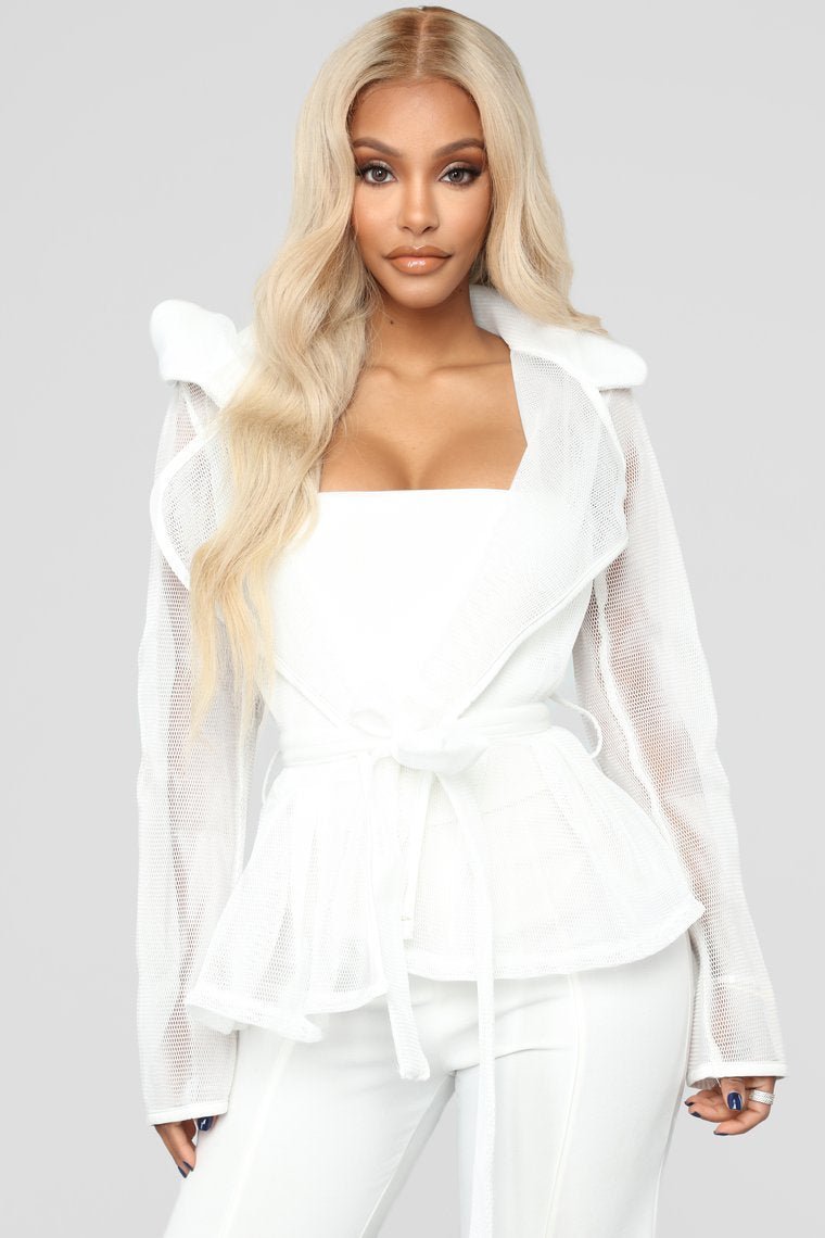 No Competition Jacket - White - jameswhite001