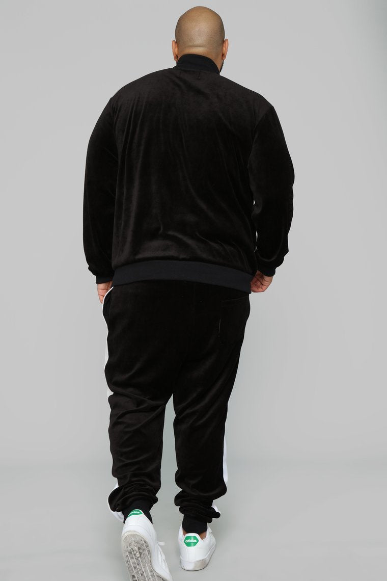 No Option Velour Jacket - Black/Multi - jameswhite001