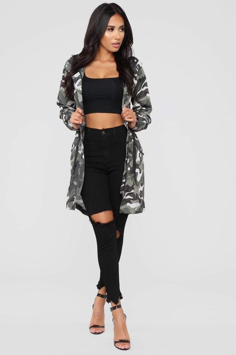 Not A Snitch Utility Jacket - Olive Camo - jameswhite001