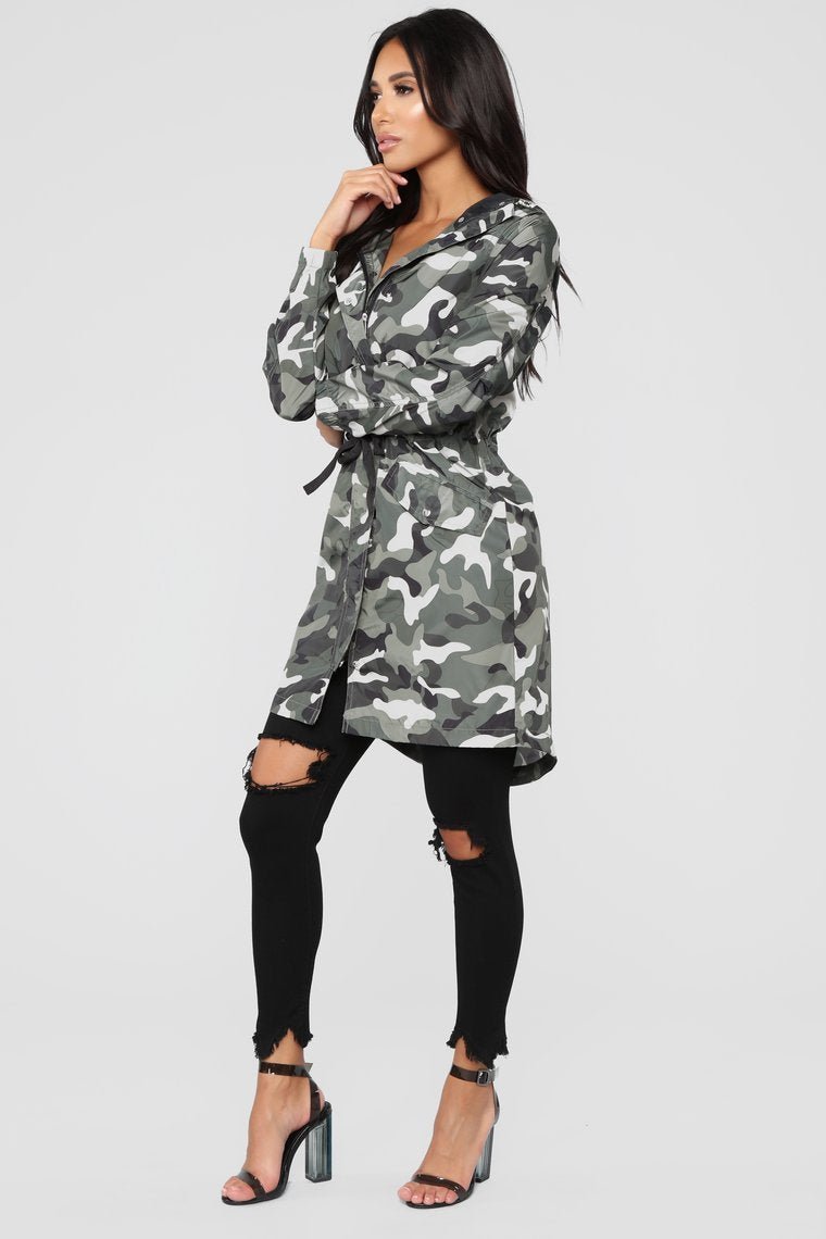 Not A Snitch Utility Jacket - Olive Camo - jameswhite001