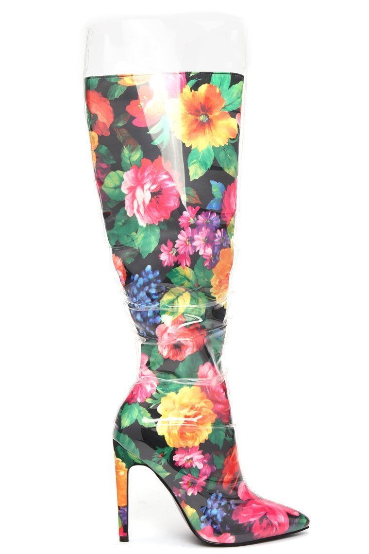 Not Far To Go Heeled Boot - Floral - jameswhite001