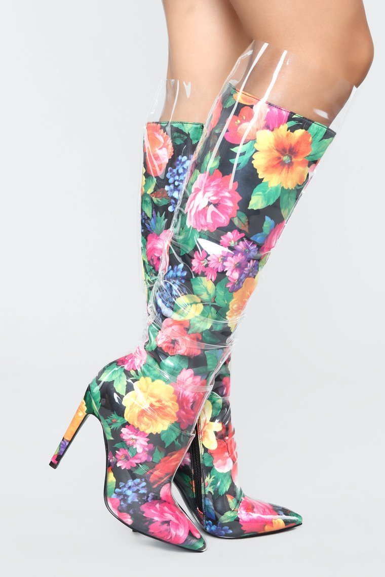 Not Far To Go Heeled Boot - Floral - jameswhite001