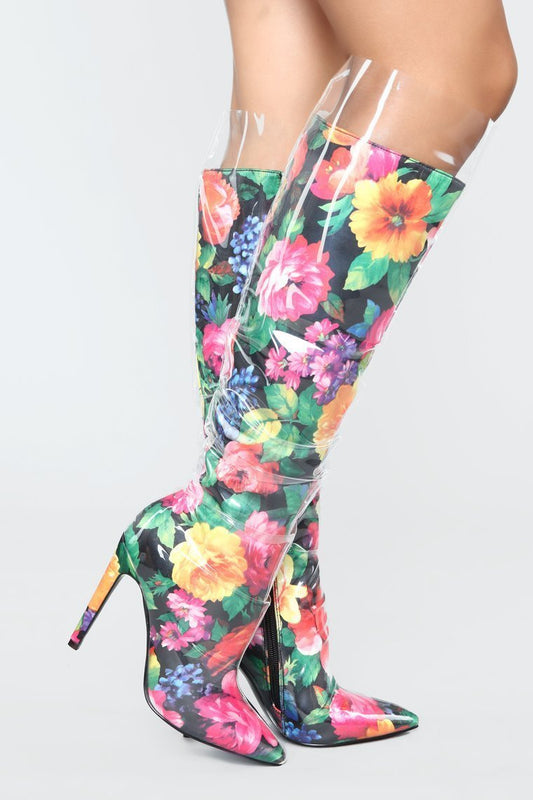Not Far To Go Heeled Boot - Floral - jameswhite001