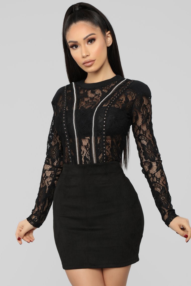 Not Playing The Fool Bodysuit - Black - jameswhite001