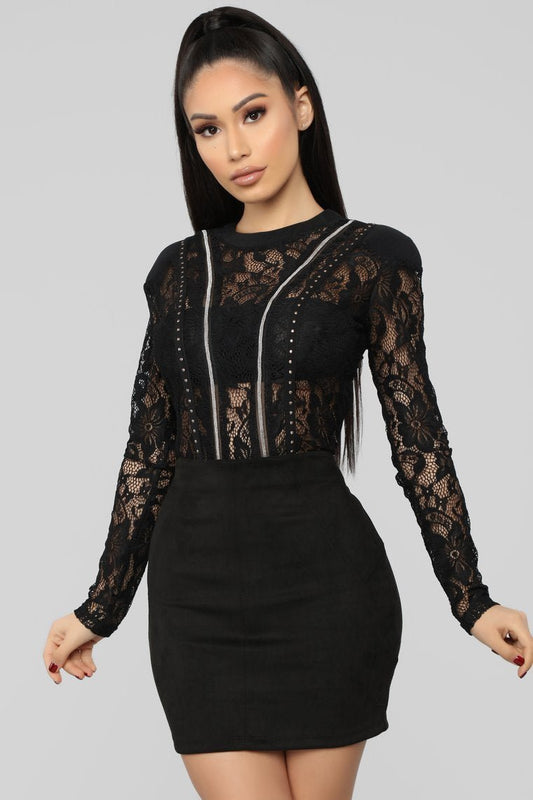 Not Playing The Fool Bodysuit - Black - jameswhite001