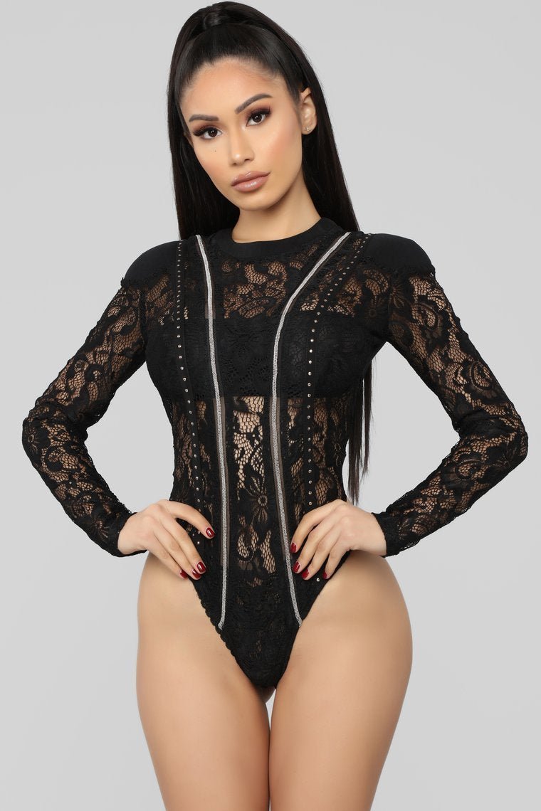 Not Playing The Fool Bodysuit - Black - jameswhite001