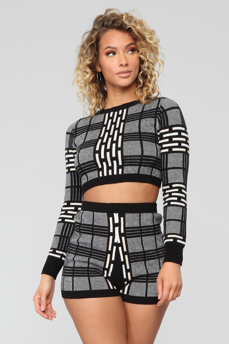 Nothing Left To Say Short Set - Black - jameswhite001