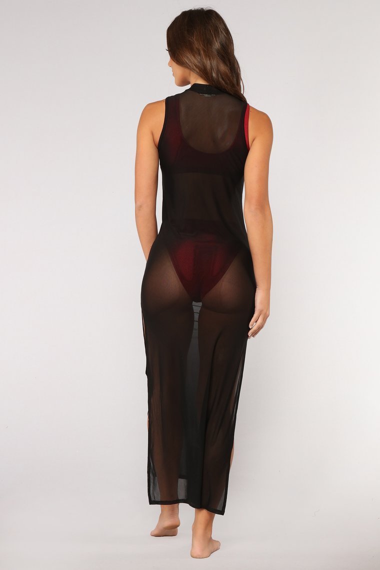 Ocean Avenue Cover Up Dress - Black - jameswhite001