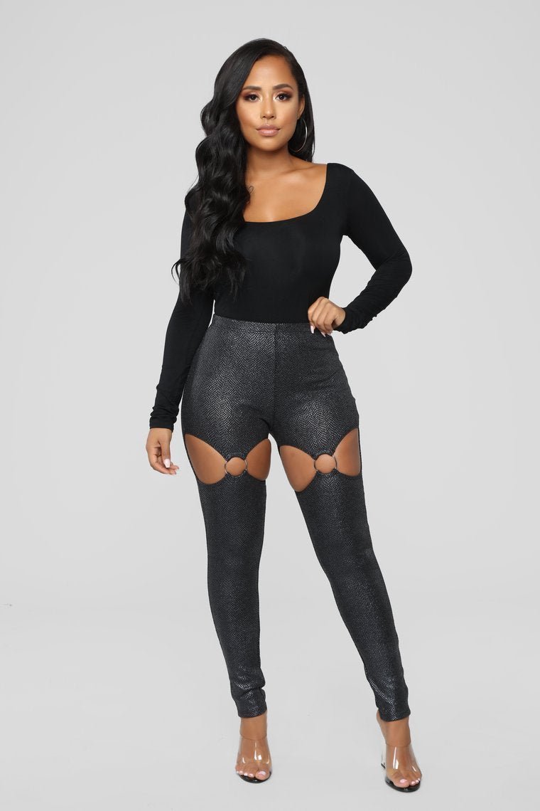 Oh What A Snake Leggings - Black - jameswhite001