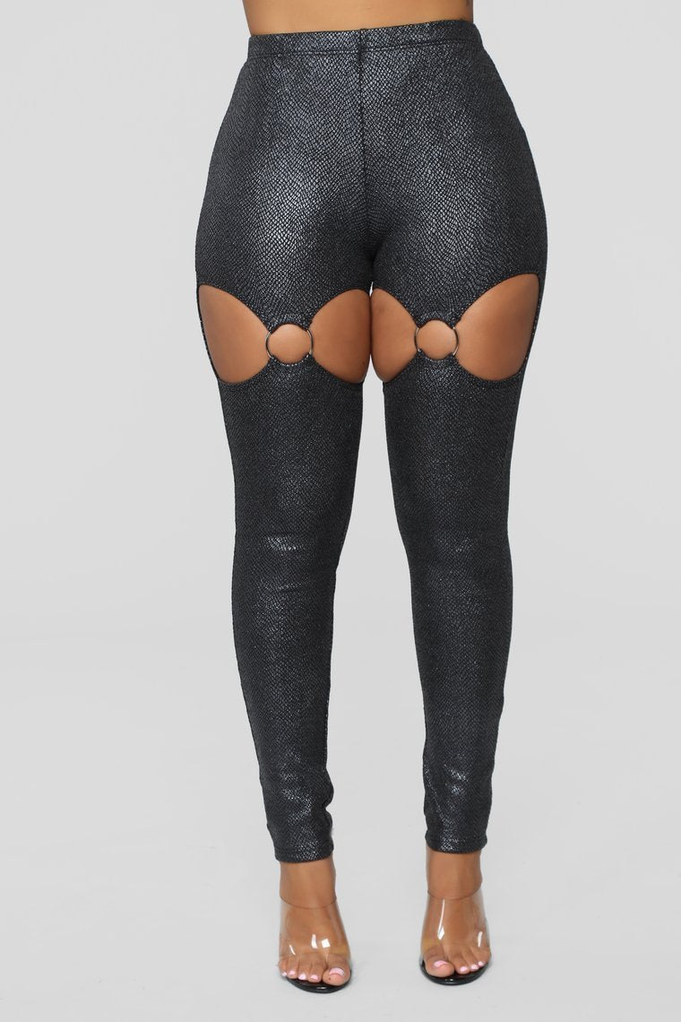 Oh What A Snake Leggings - Black - jameswhite001