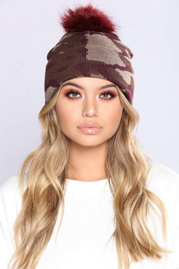 On My Command Beanie - Burgundy - jameswhite001