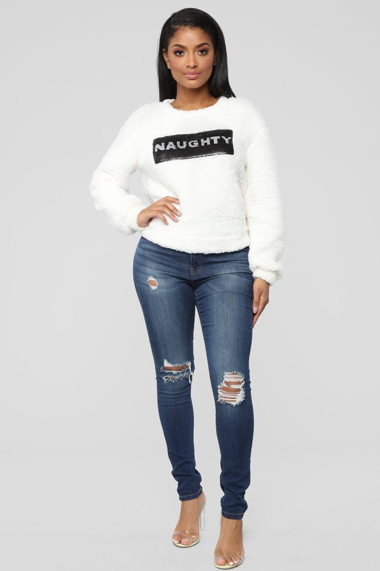 On The Naughty List Top - Ivory - jameswhite001