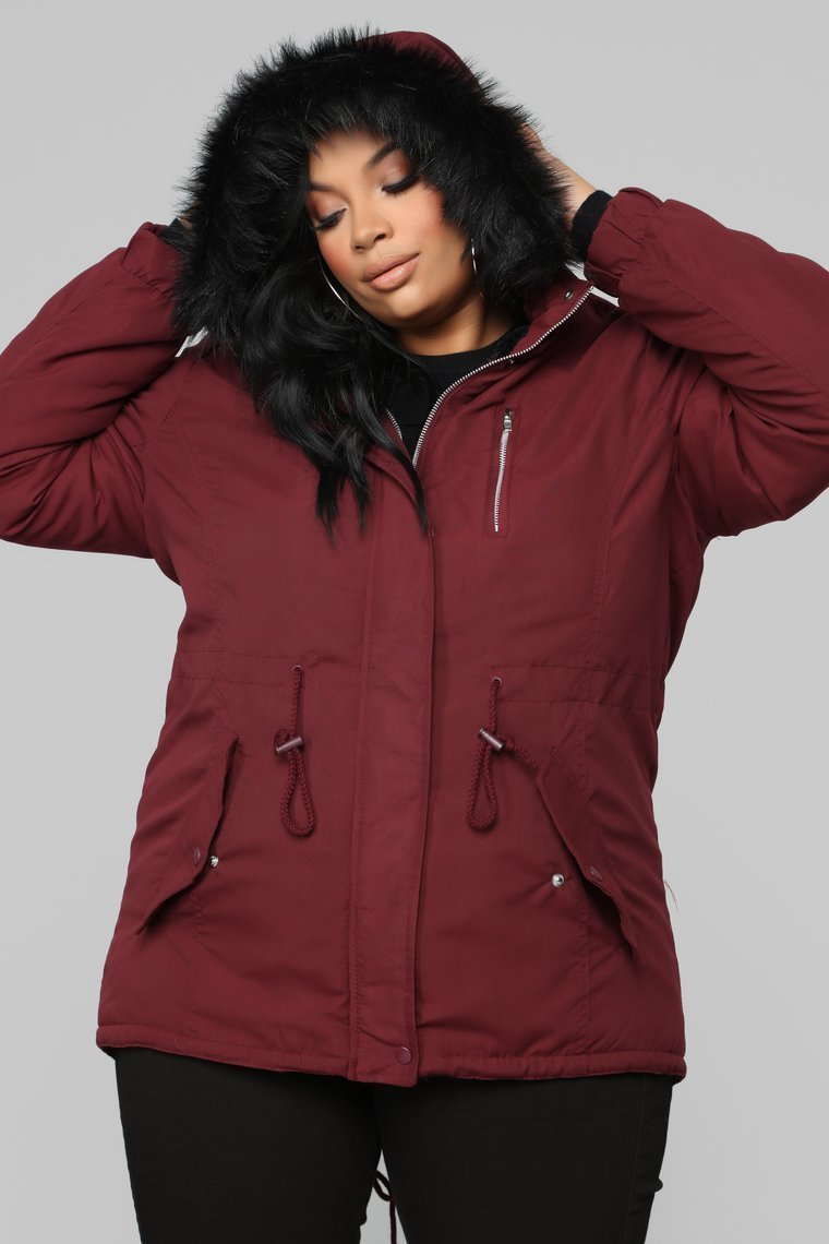 On The Prowl Hooded Jacket - Burgundy - jameswhite001