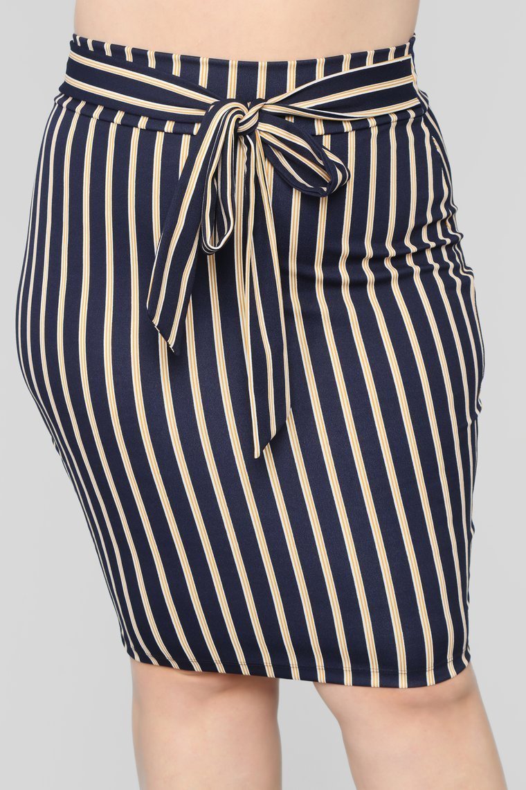 Once Again Skirt - Navy - jameswhite001