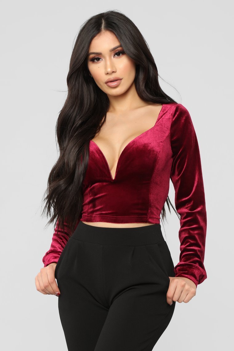 One More Dance Top - Burgundy - jameswhite001