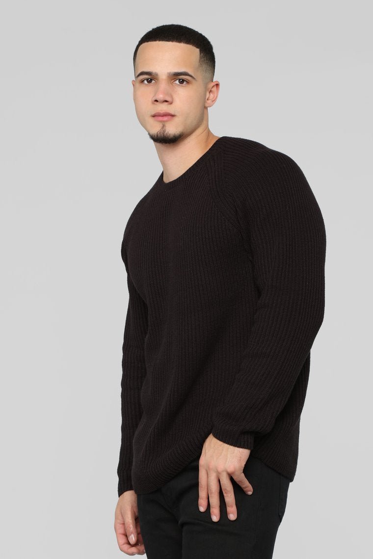 Oren Crewneck Sweater - Black - jameswhite001