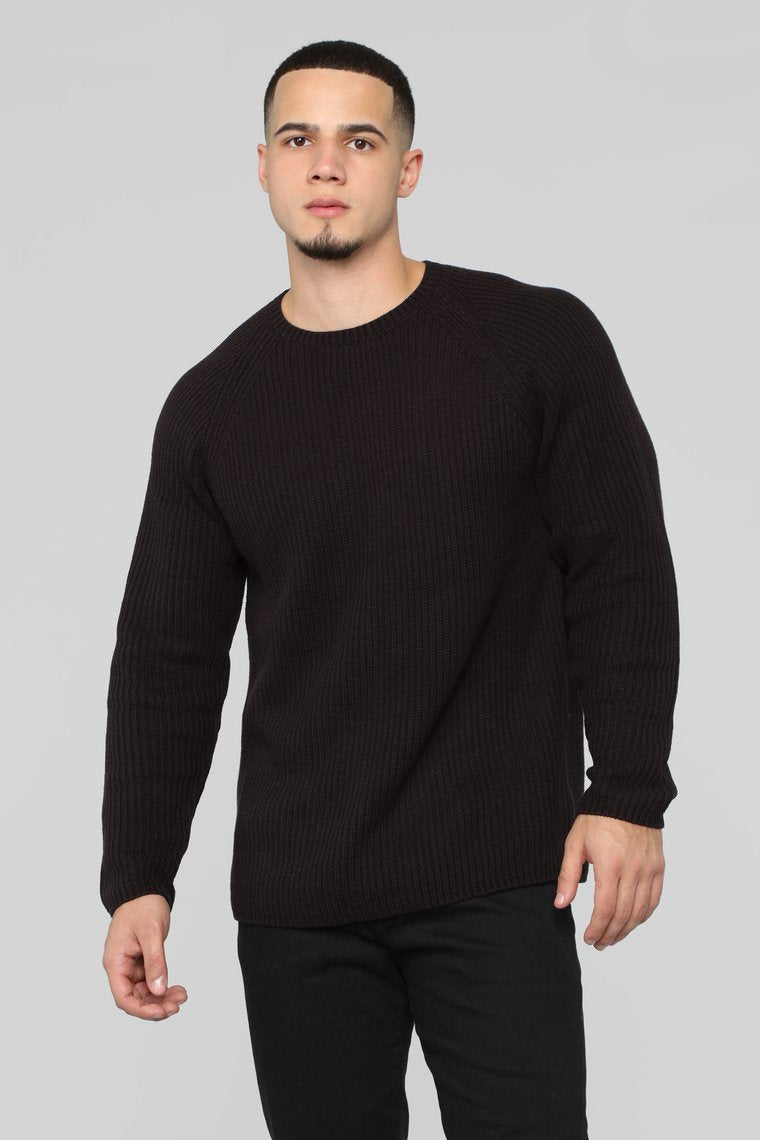 Oren Crewneck Sweater - Black - jameswhite001