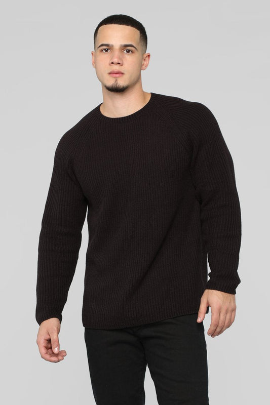 Oren Crewneck Sweater - Black - jameswhite001