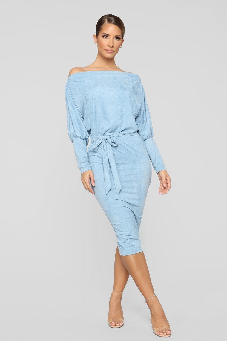 Our First Date Midi Dress - Blue - jameswhite001