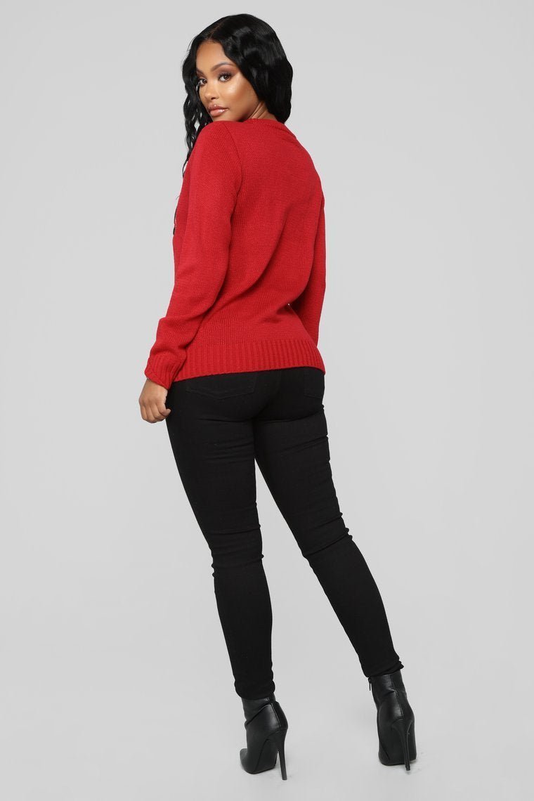 Outta North Pole Christmas Sweater - Red - jameswhite001