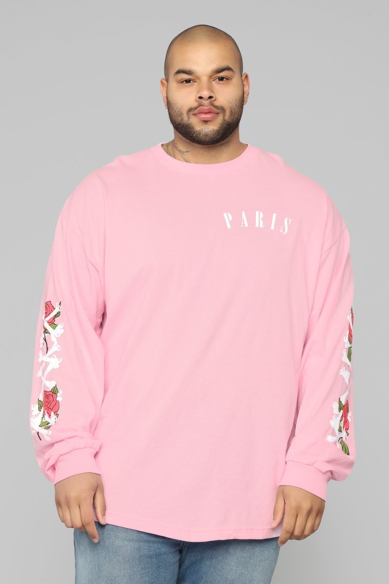 Paris Long Sleeve Tee - Pink/Combo - jameswhite001