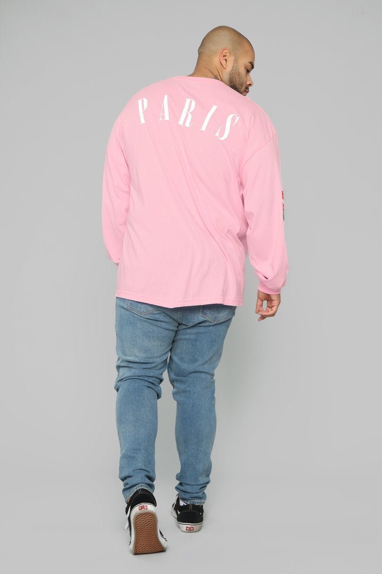 Paris Long Sleeve Tee - Pink/Combo - jameswhite001