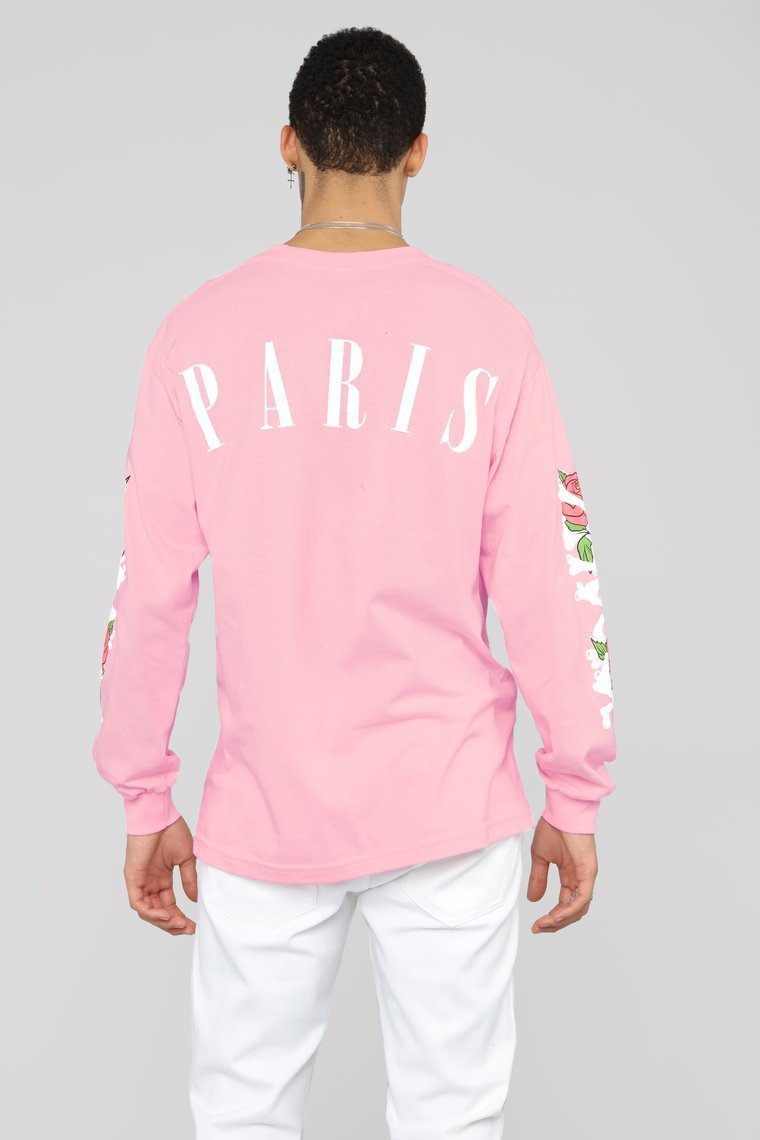 Paris Long Sleeve Tee - Pink/Combo - jameswhite001