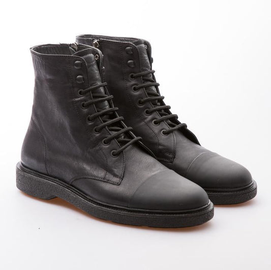 PHILIPPE - BLACK - CALF VINTAGE LEATHER - jameswhite001