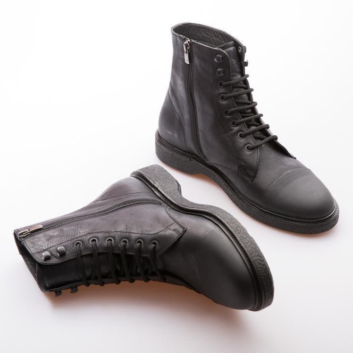 PHILIPPE - BLACK - CALF VINTAGE LEATHER - jameswhite001