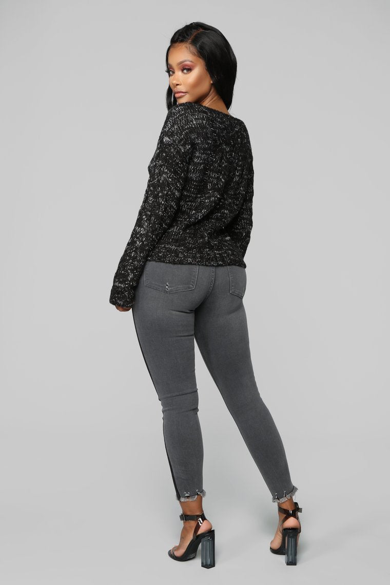 Pin Me Down High Rise Jeans - Grey - jameswhite001