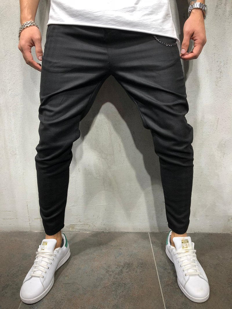 PLAIDS & CHECKS ANKLE PANTS CHAIN ACCESSORY 3976 - jameswhite001