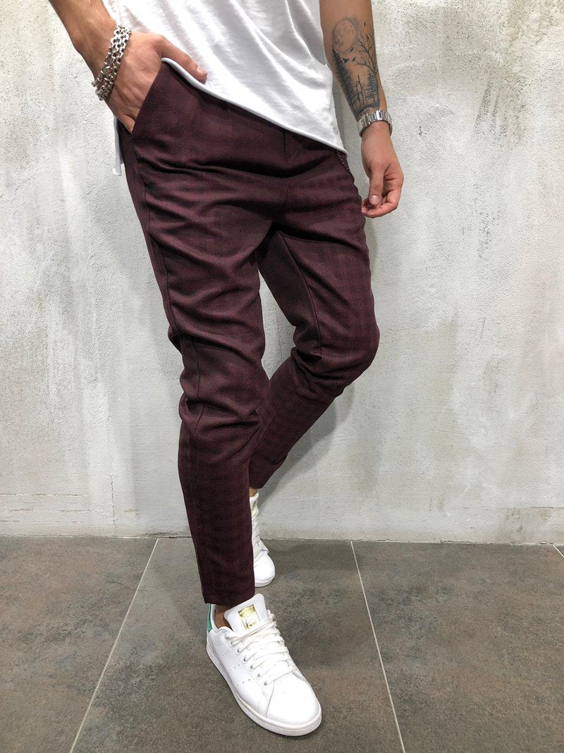 PLAIDS & CHECKS ANKLE PANTS CHAIN ACCESSORY 3977 - jameswhite001