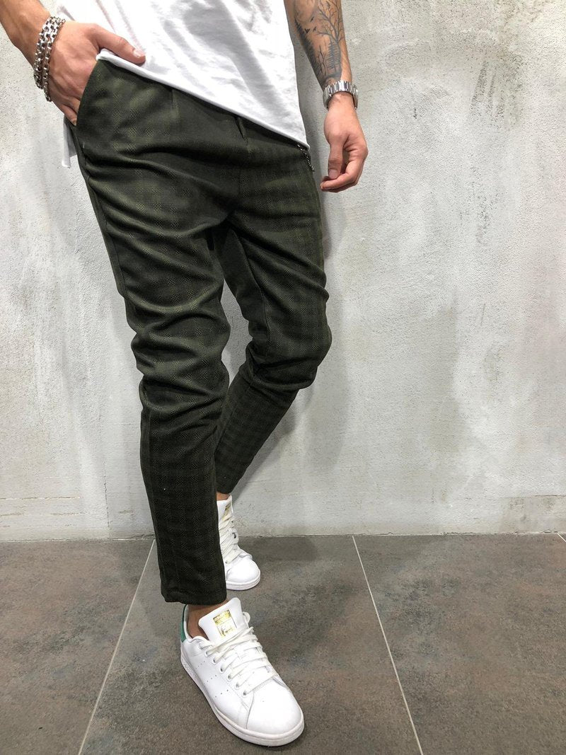 PLAIDS & CHECKS ANKLE PANTS CHAIN ACCESSORY 3978 - jameswhite001