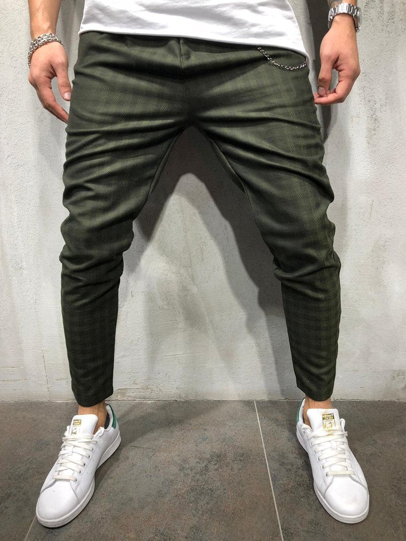 PLAIDS & CHECKS ANKLE PANTS CHAIN ACCESSORY 3978 - jameswhite001